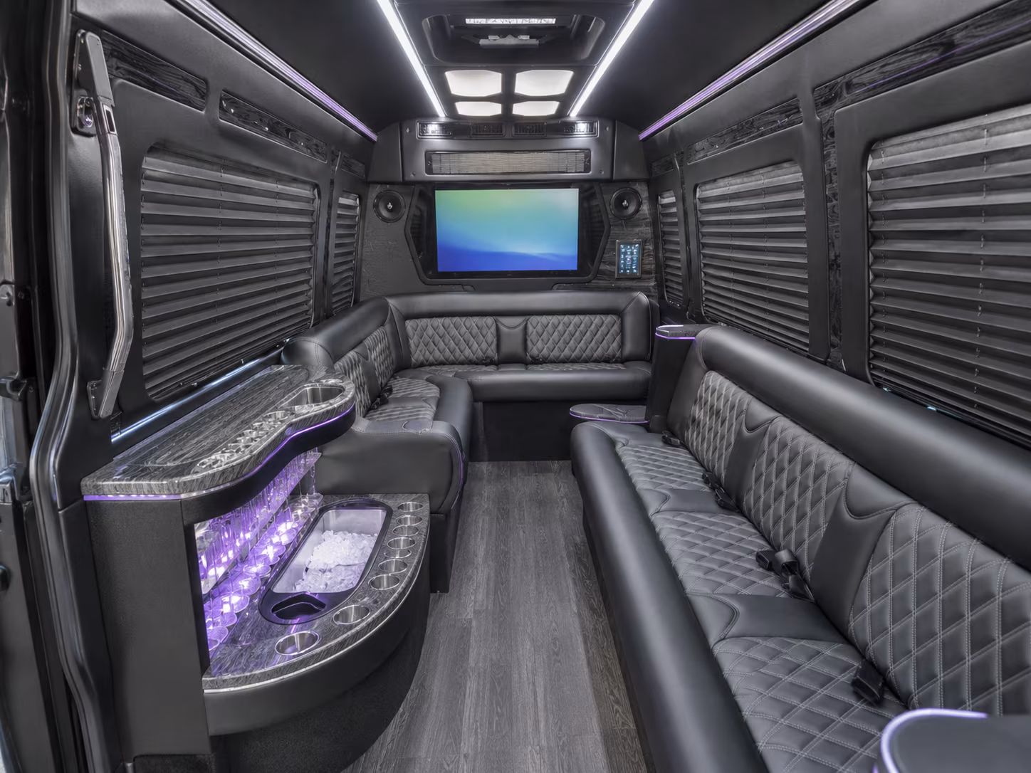 winston salem 25 passenger party bus inside