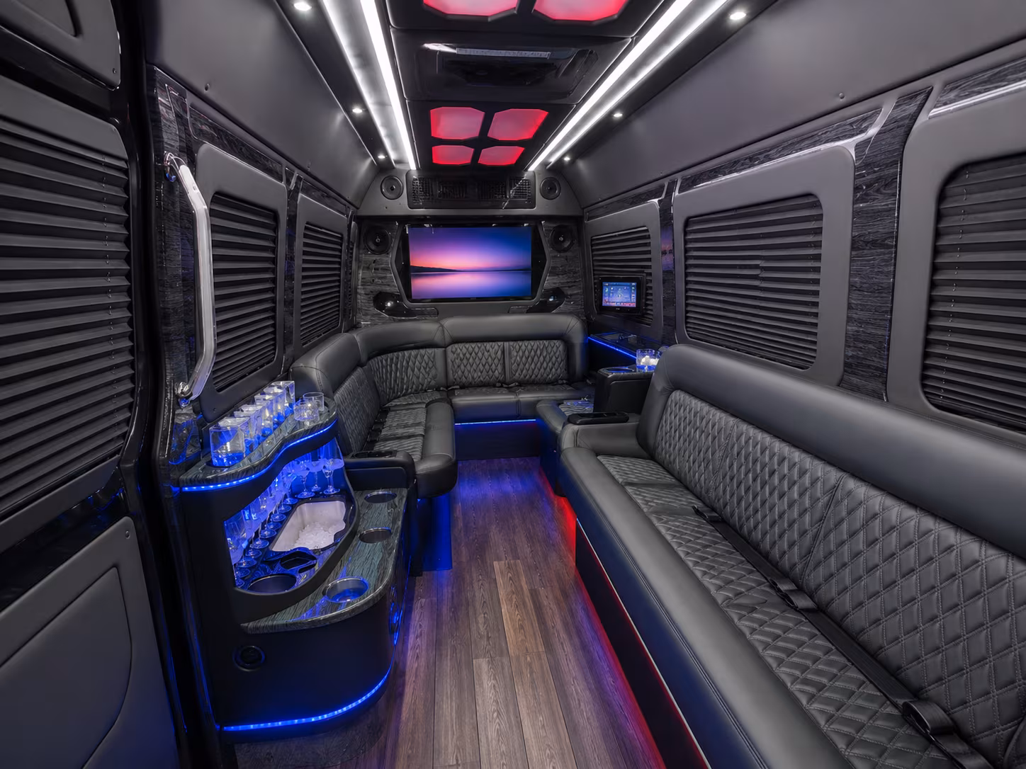 winston salem 30 passenger party bus interior